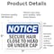 Signmission Secure Hair Close To Head Or Under Cap, 7 in W x Rectangle, Vinyl Decal OS-2PACK-NS-D-57-L-16548 - alternate 4